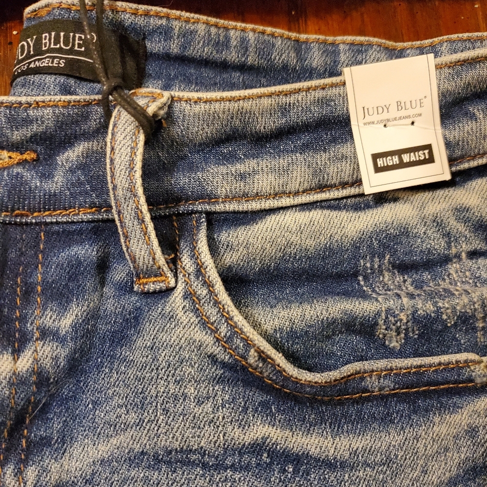 Judy Blue High Rise Denim Jean Bermuda  Shorts